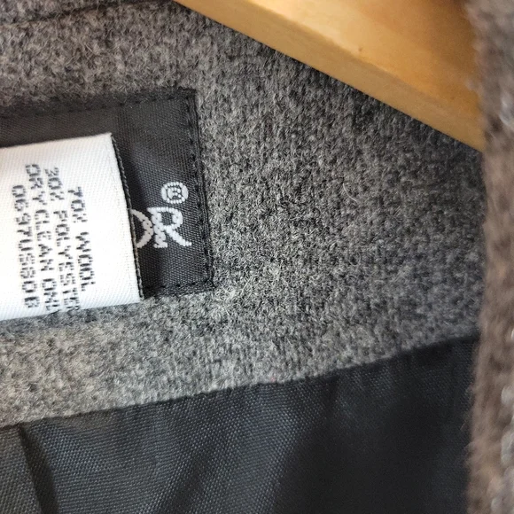 Sag Harbor Womens Gray One Button Wool Blend Blazer Jacket - Picture 8 of 12